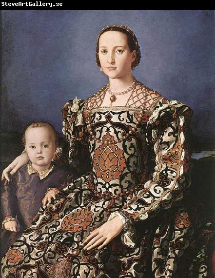 BRONZINO, Agnolo Eleonora of Toledo with her son Giovanni de- Medici